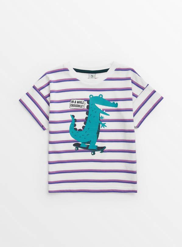 Striped Crocodile T-Shirt  1-1.5 years